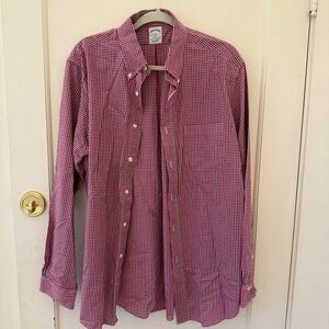 Red Checkered Men's Shirt Brooks Brothers